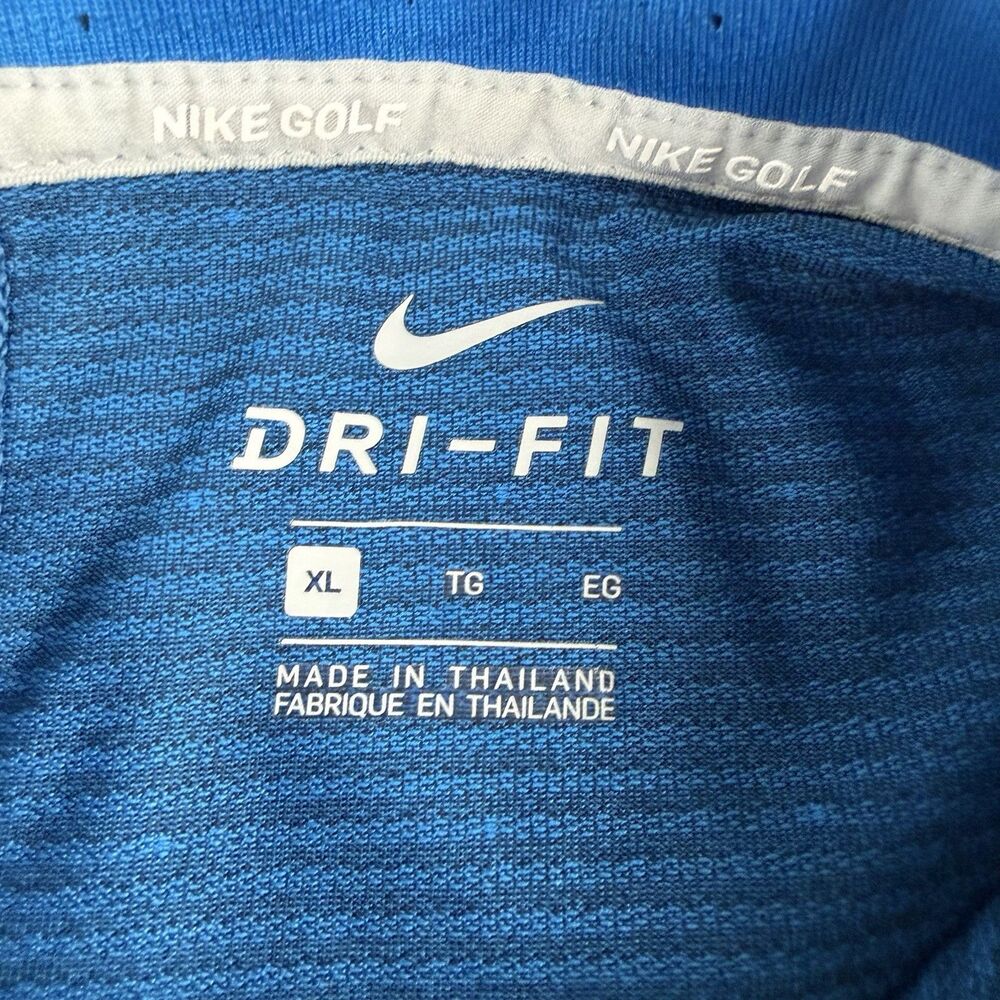 Nike Golf Breathe Textured Dri-FIT Polo Shirt Mens Blue Micro Dot Size XL - Picture 6 of 10